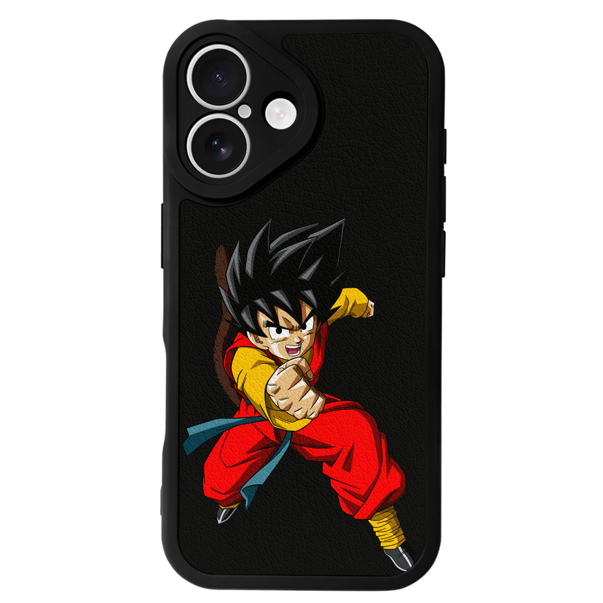 （画像用） ドラゴンボール 孫悟空（そん ごくう）Son Goku カカロット DRAGON BALL Kakarotto 【iPhone 16シリーズ対応】シリコンスマホケース（レザー調） 材質：シリコン